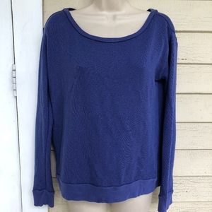 LILU 67% cotton, 33% poly soft blue knit